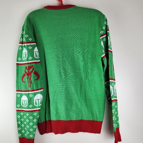 Star Wars Yoda Men's Christmas Sweater Cotton Acrylic Size Medium - Picture 2 of 3